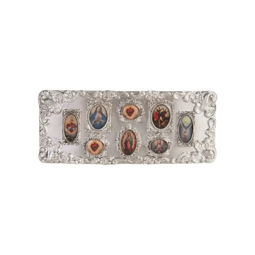 VIRGINS SAINTS & ANGELS VSA Retablo Framed Buckle in Silver